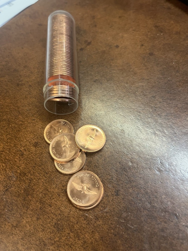 1967 Uncirculated Canadian Penny Roll