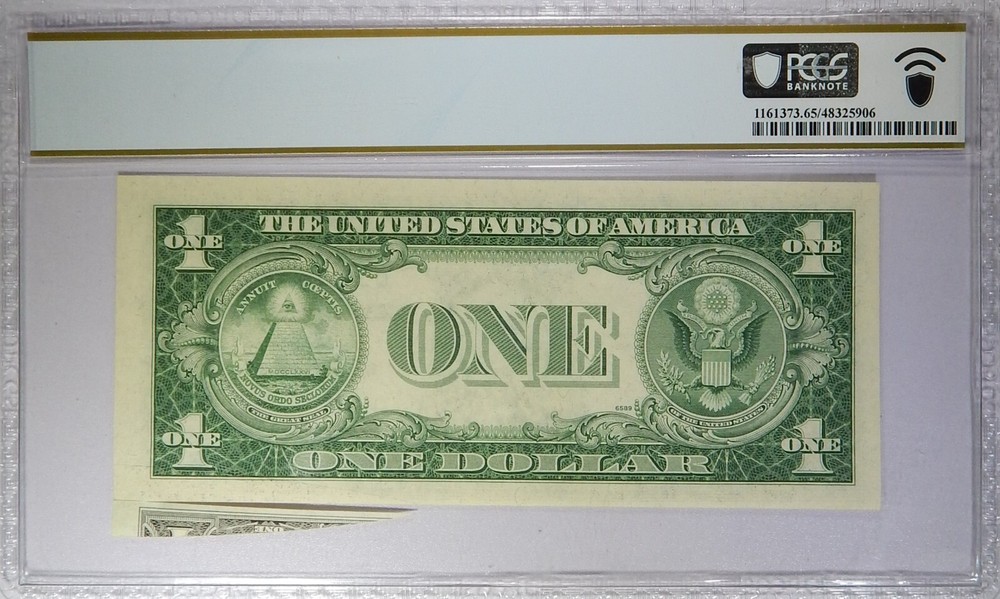 1935G $1 Silver Certificate Printed Foldover Error PCGS 65PPQ