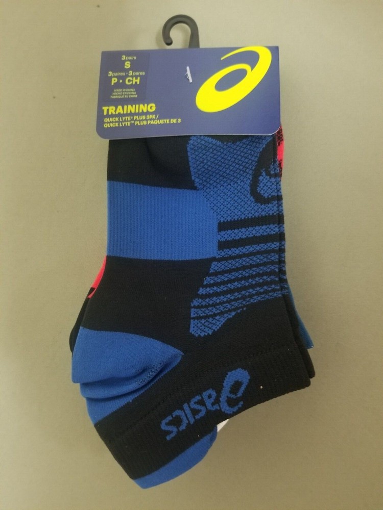 New Asics Womens Training 3 Pk. Quick Lyte Low Cut Socks.