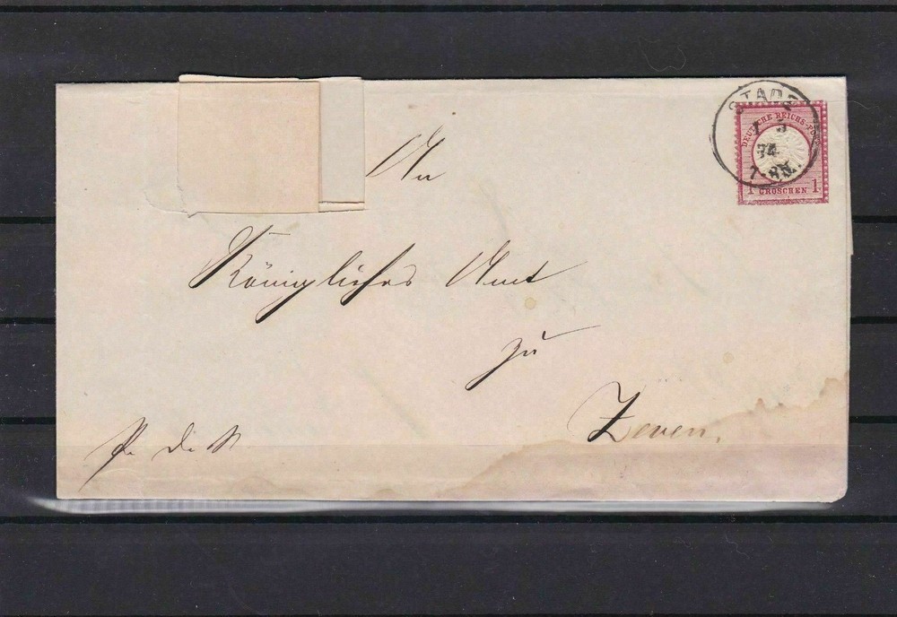 GERMAN EMPIRE EARLY COVER 1874   R3000