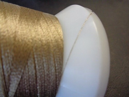 PEARL YACHT PAIR (2) POLYESTER SEWING MACHINE THREAD SPOOL GOLD