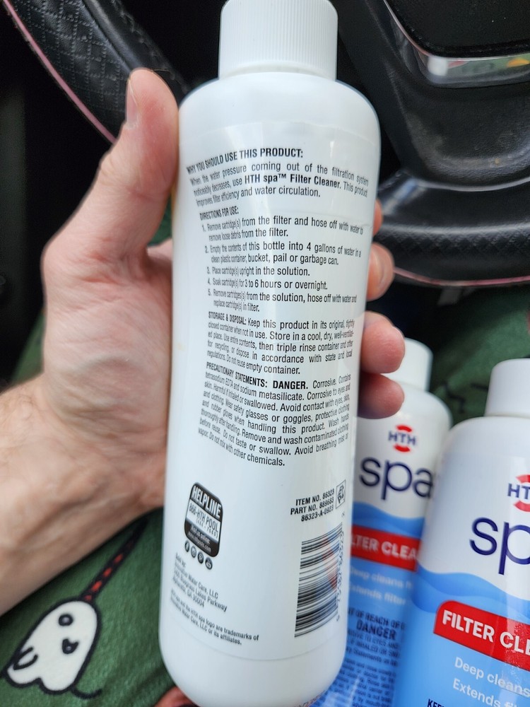 (3) HTH Spa Pool Filter Cleaner 14oz ~ New