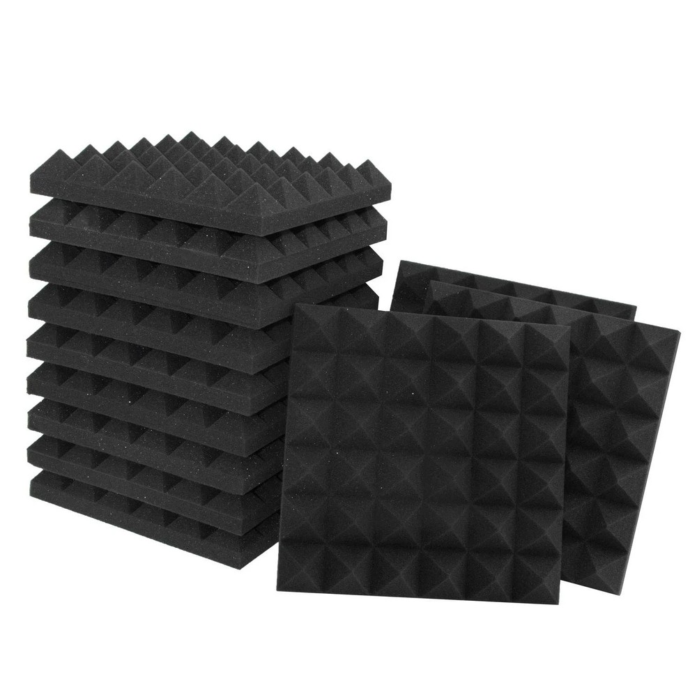 12~PACK 12"X12"X2" Pyramid Acoustic Foam Panel Studio Soundproof Wall Tile