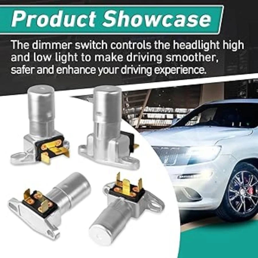2Pcs Headlight Dimmer Switch - Floor Mounted Dimmer Switch with 3 Terminal R