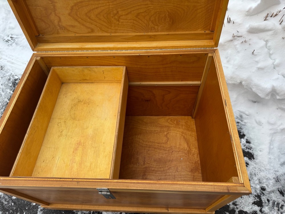 Gently used custom made horseback riding trunk