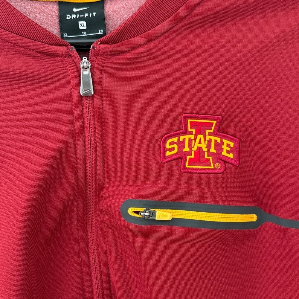 Nike Iowa State Maroon and Heather Red Quarter-Zip Pullover Size Extra Large