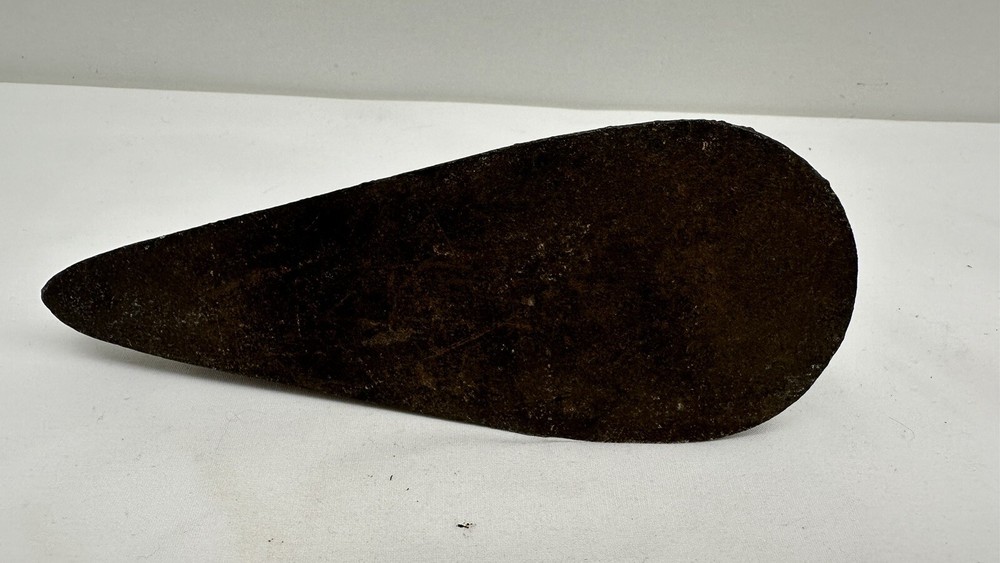 Antique Cast Iron sad Iron Collar Sleeve hammered handle