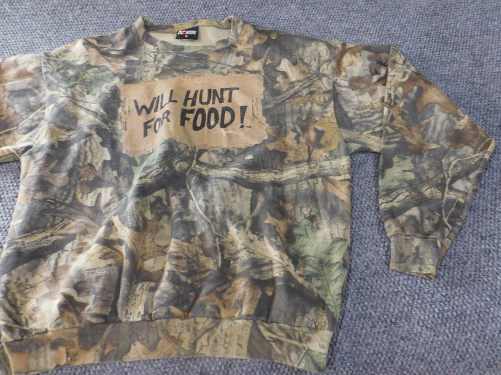 Chase Authentics Mens Sweatshirt Extra Large Green Camo pullover outdoors