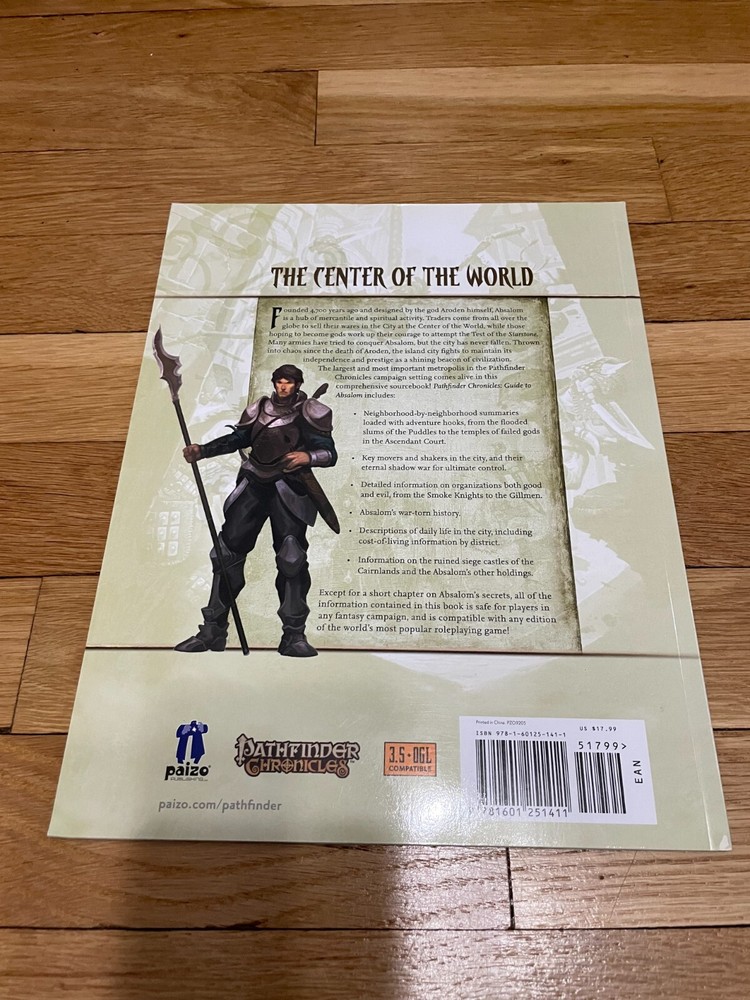 Pathfinder RPG Guide to Absalom D&D 3.5