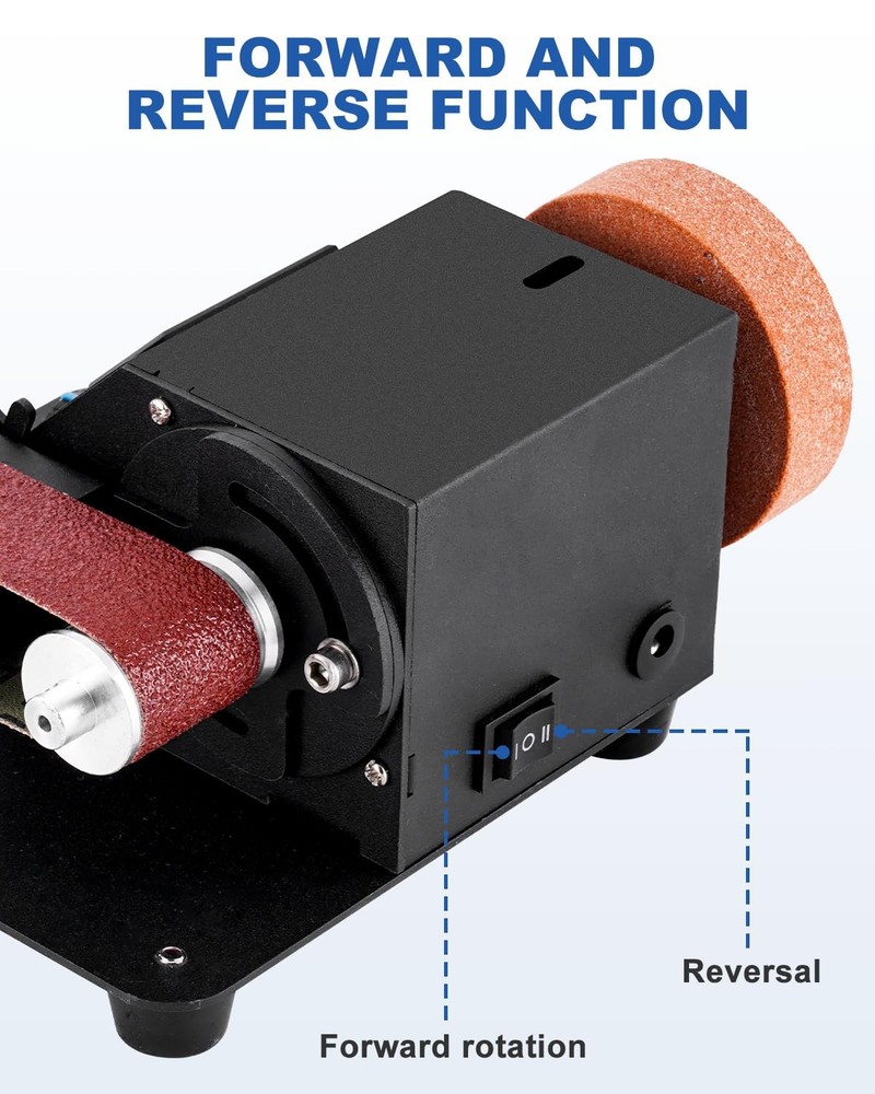 Mini Belt Sander Knife Sharpener Belt Sander Variable Speed Electric Power Be...
