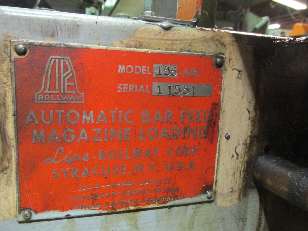 Lipe Rollway Automatic Bar Feeder 156-AML