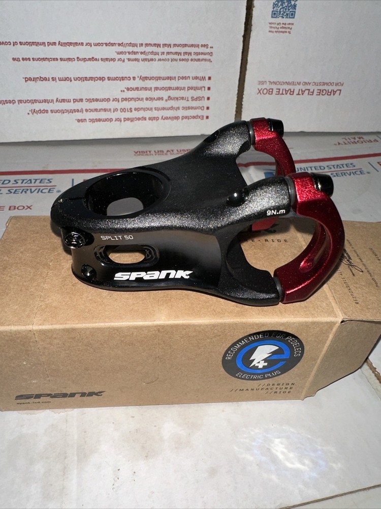 SPANK SPLIT 35 Stem 50mm Red Aluminum Highly Weight-Optimized Single Crown
