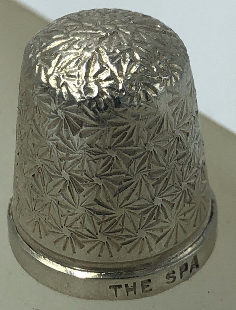 Antique Solid Silver Thimble The Spa Henry Griffith & Son Birmingham 1928 Boxed