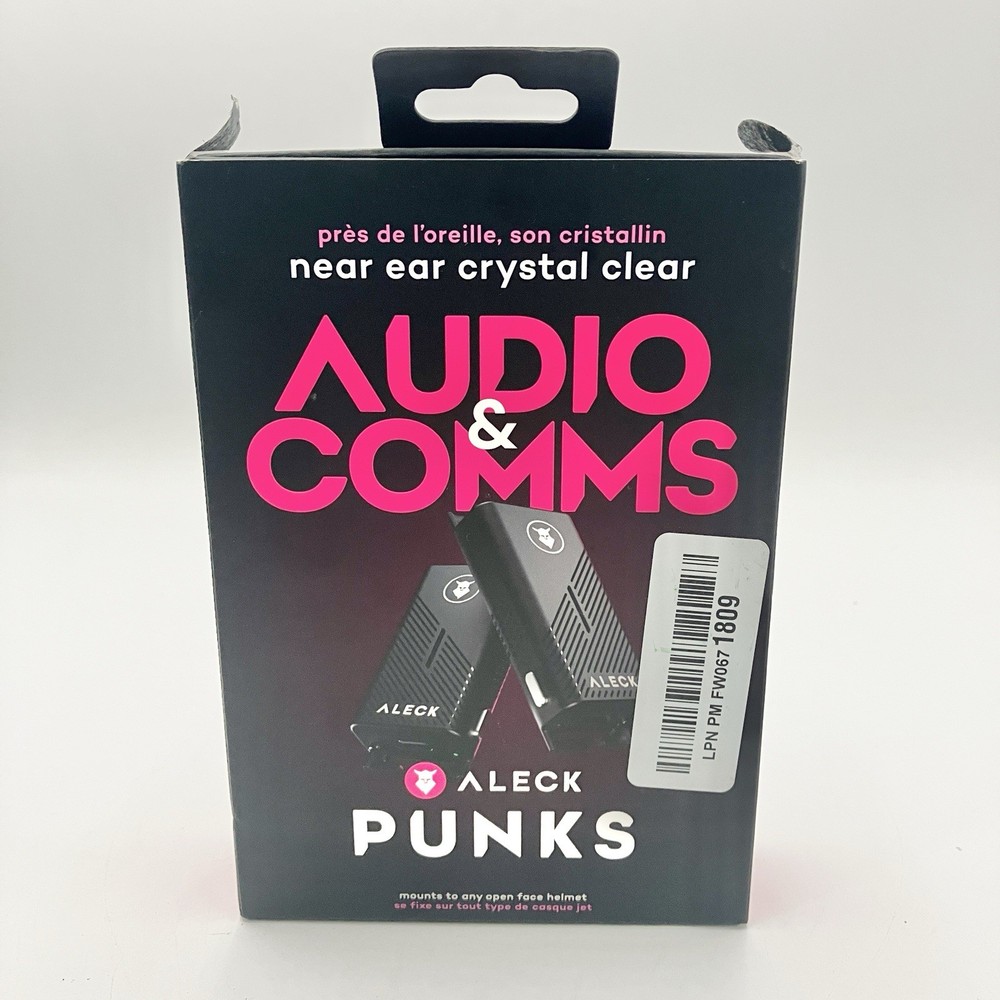 Aleck Punks Helmet Bluetooth Speakers Audio Comms System Open Box Tested