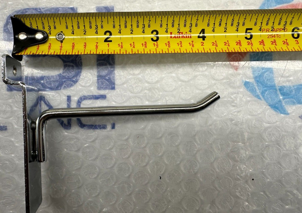 (44pcs) Slatwall Hooks Chrome 4"