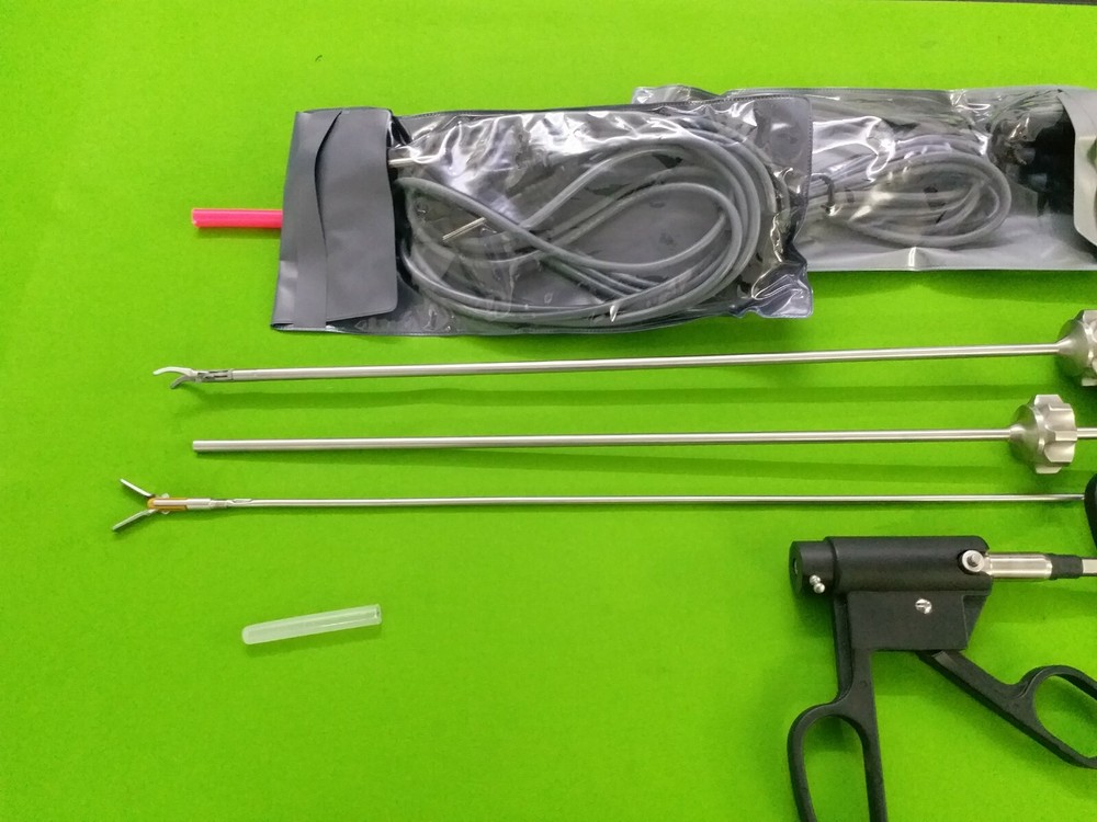 2PC New Bissinger Bipolar Forceps 5mmx330mm with Cable Laparoscopic Instruments