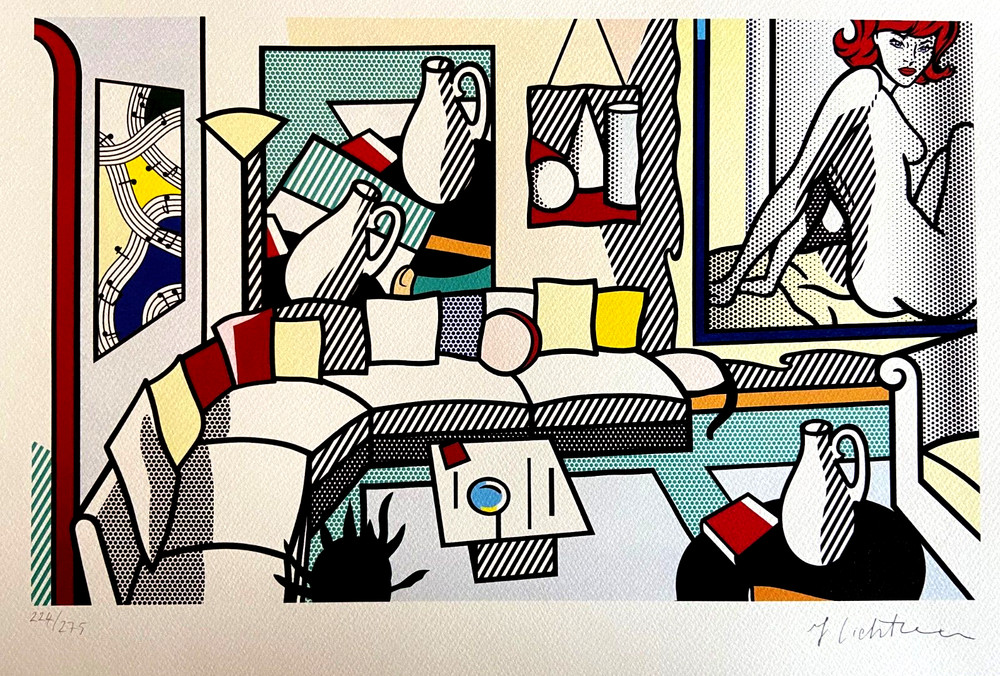 Roy Lichtenstein Lithograph Original Signed Numbered (Jasper Johns)