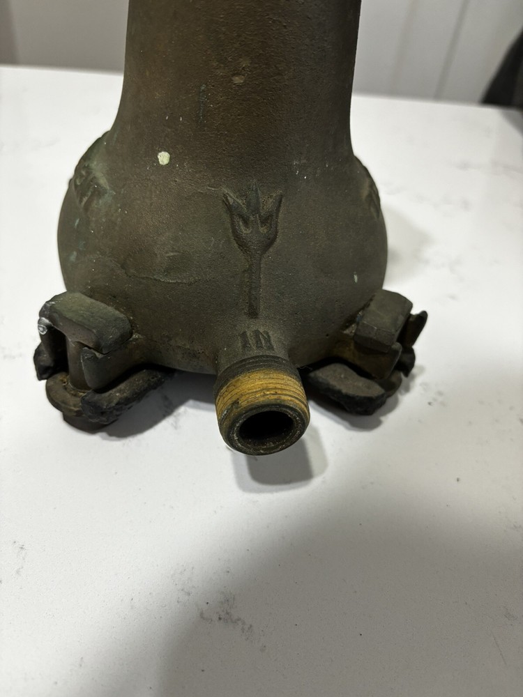 Vintage Brass Water Meter Neptune Trident Complete