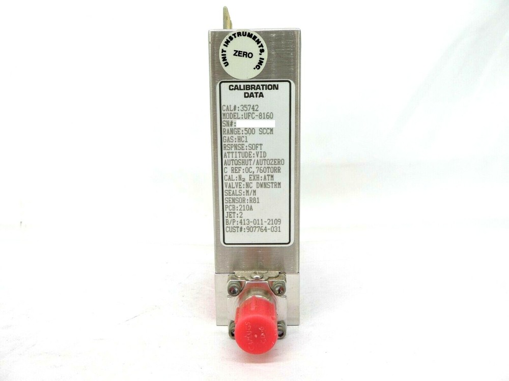 UNIT Instruments UFC-8160 Mass Flow Controller MFC 500 SCCM HCl Working Surplus