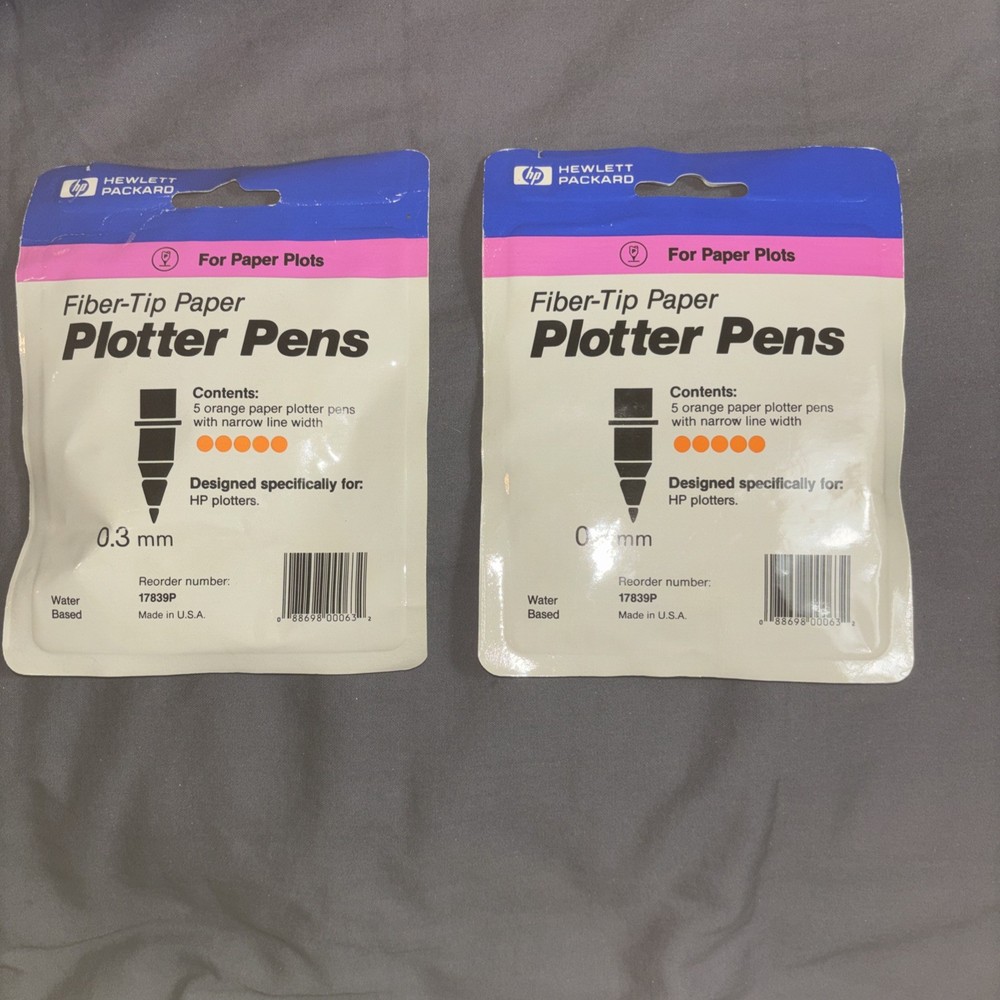 Vintage HP Plotter Pens .3mm, Orange, Expired, Please Read.