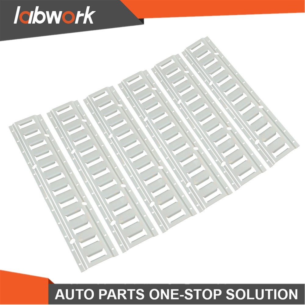 Labwork 6 Pack 2' E Track Tie Down Rail Kit Silver Rail Enclosed Cargo Trailer