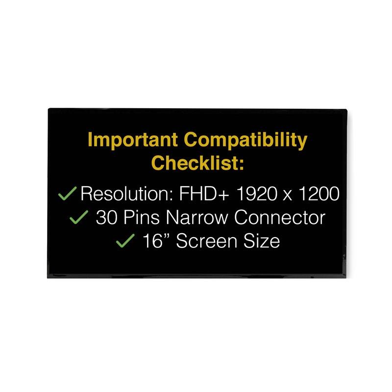 N160JCA-EEL REV.C1 30 Pins FHD+ Screen Replacement LCD Display With Tools