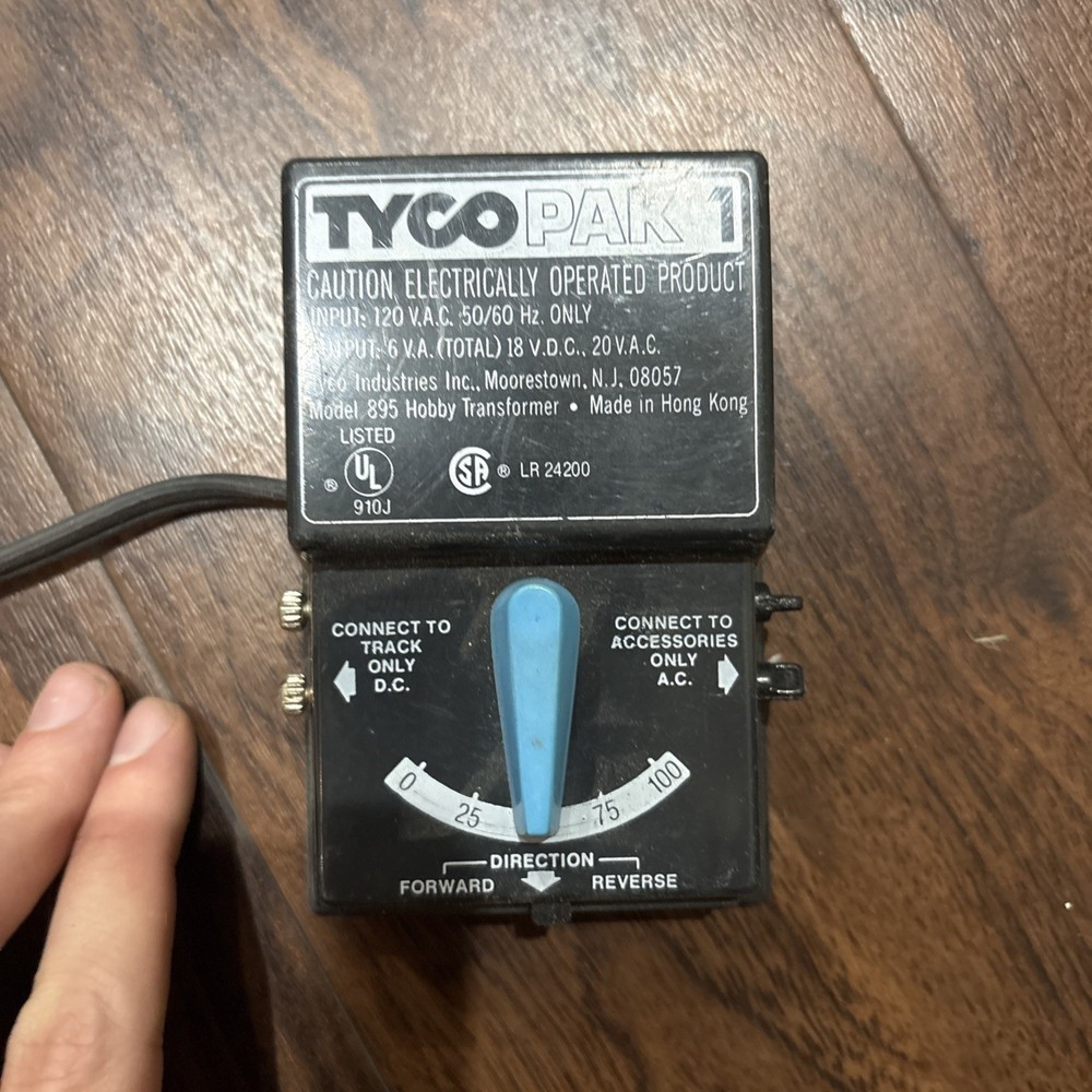 Tyco Pak 1 895 AC/DC HO Scale Model Train Transformer Controller Not Tested