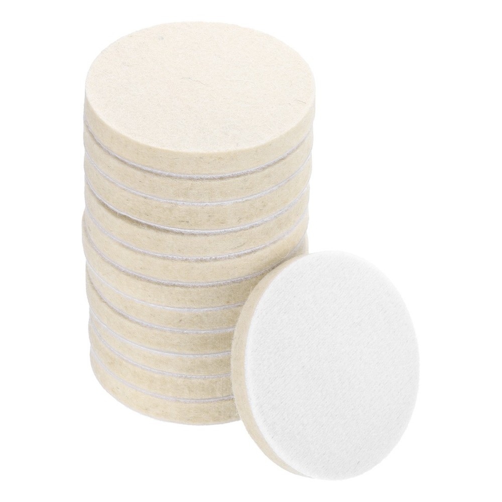 3-Inch Wool Polishing Pad Hook and Loop Buffing Wheel 12Pcs