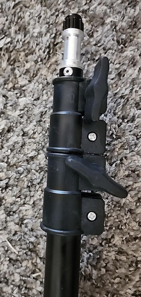 LS Light Stand Black Adjustable 2 Height Tiers Lightweight