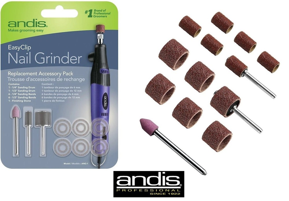ANDIS PRO NAIL GRINDER Models 65880 & 65955 15 pc Replacement Accessory Pack Set