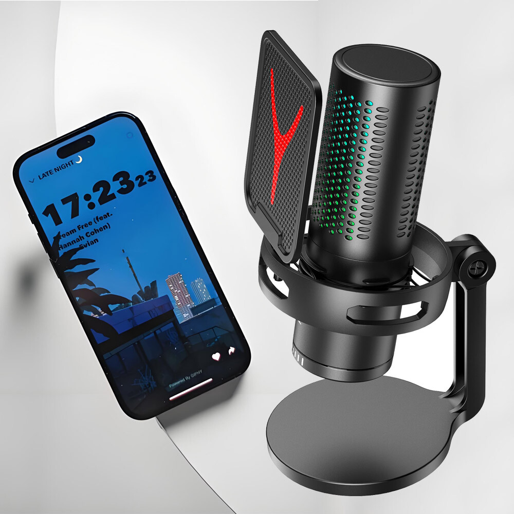 Gaming Microphone USB Computer Microphone for PC Mac PS4/5 Condenser Podcast RGB