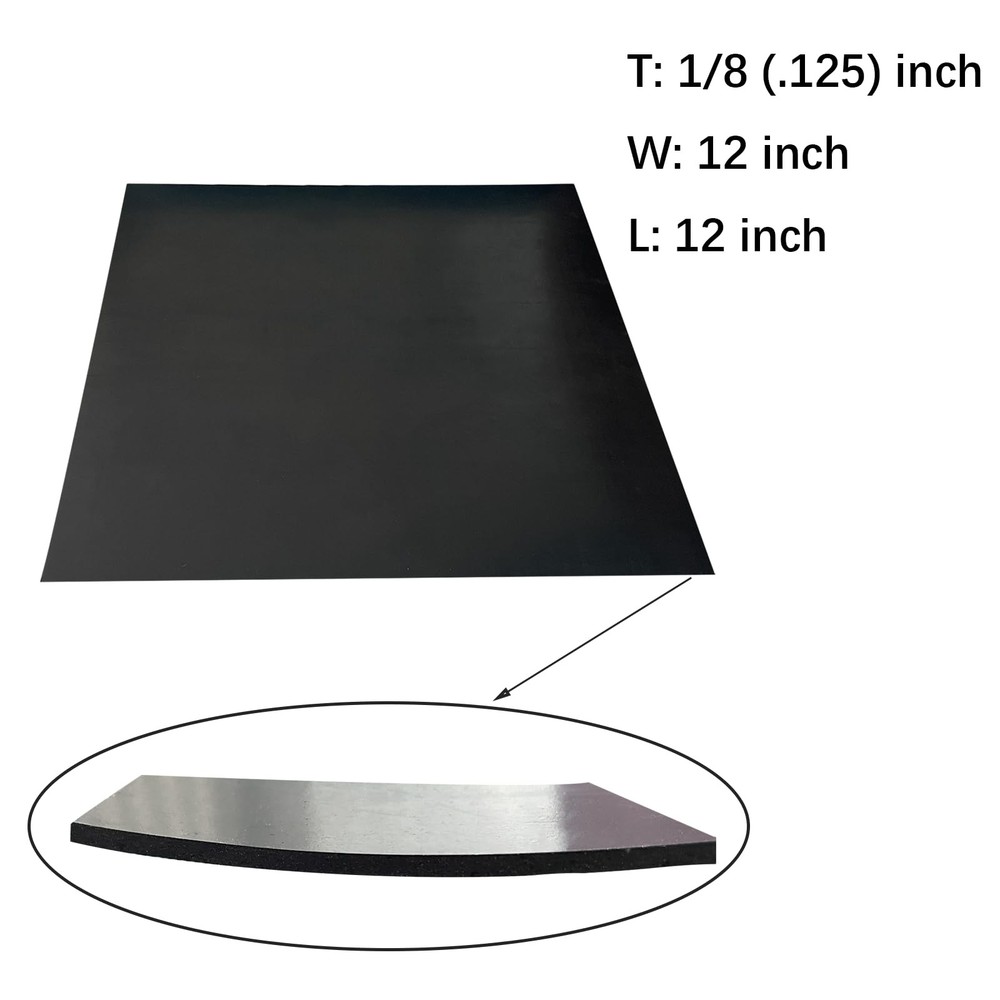 Solid Rubber Sheet Roll, 1/8 .125 Thick, 12 Wide, 12 Long, Neoprene