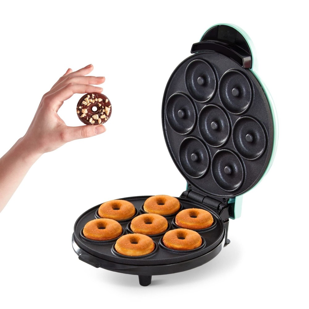 New Dash Mini Donut Maker Machine For Kid Friendly Breakfast Snacks Desserts