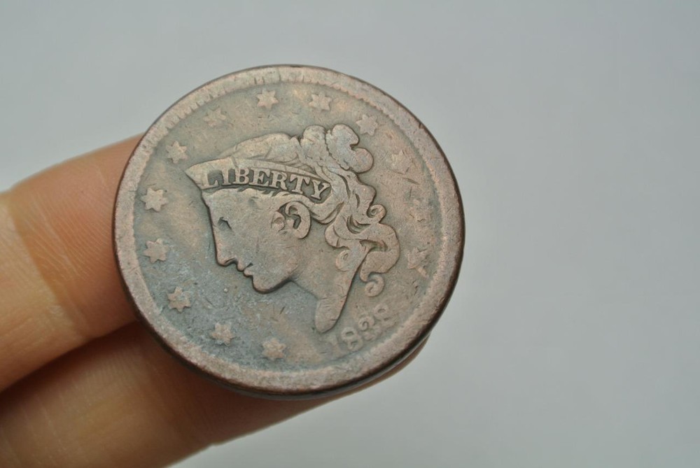 1838 Coronet Head Large Cent,VG Condition - C7245