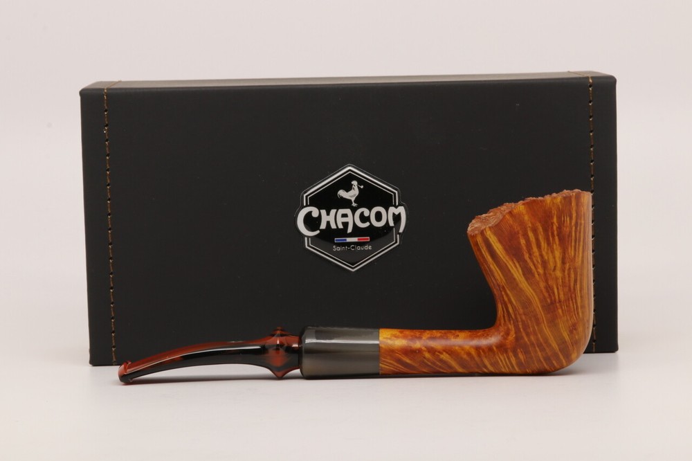 Chacom - Fleur Natural Briar Smoking Pipe with pouch B1696