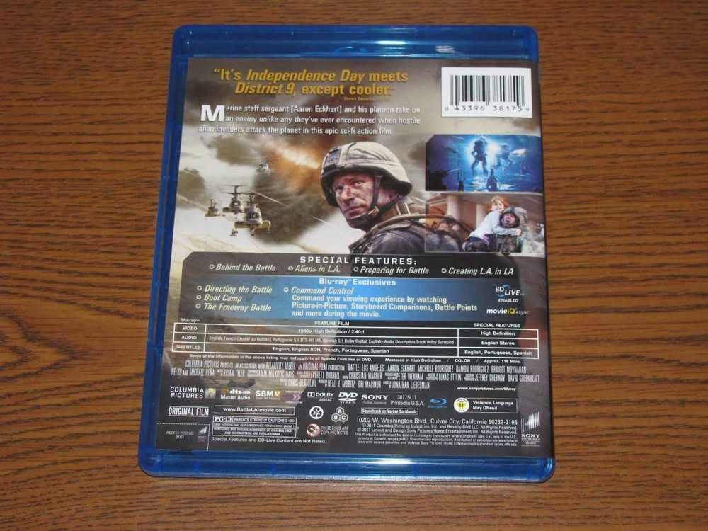 Battle: Los Angeles (Blu-ray Disc, 2011, 1-Disc Set)