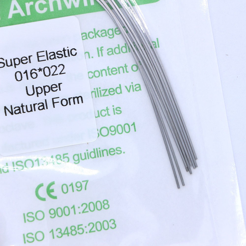20×Dental Ortho Super Elastic Niti Rectangular Arch Wire Natural 16×22 Upper