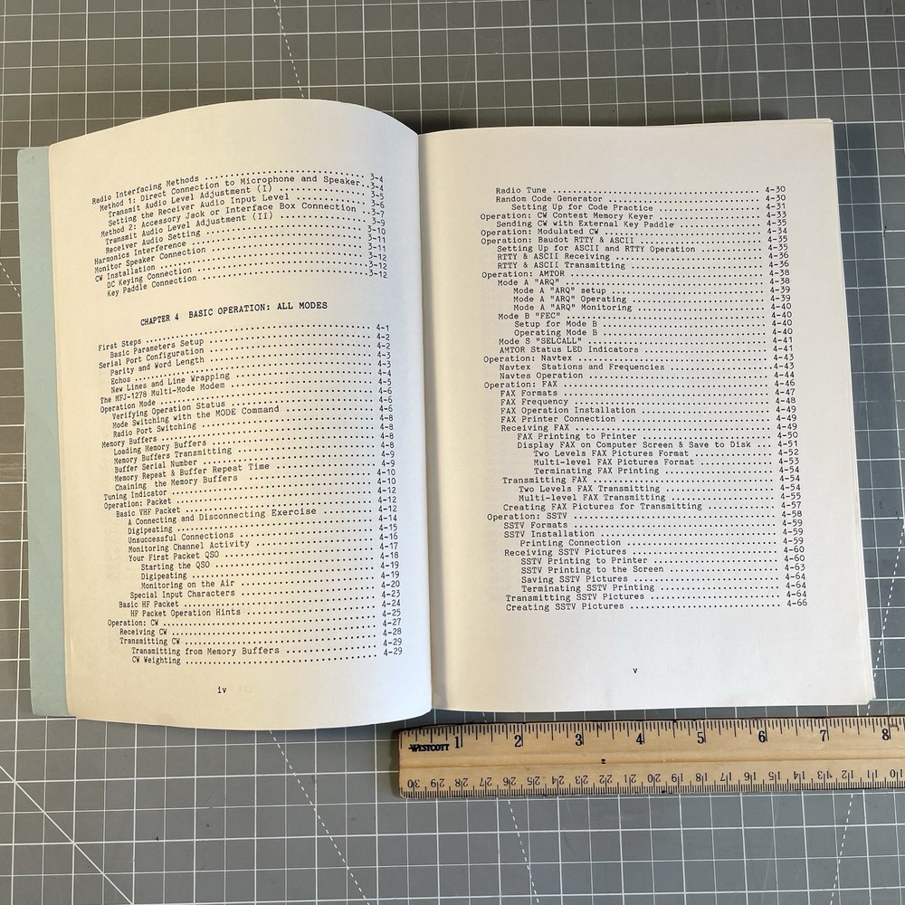 VTG 1990 MFJ-1278/MFJ-1278T Multi-Mode Data Controller Manual