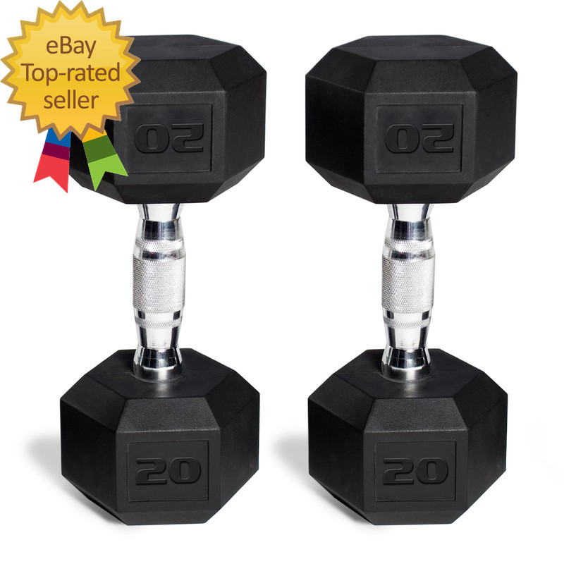 300Lb Rubber Hex Dumbbell Set