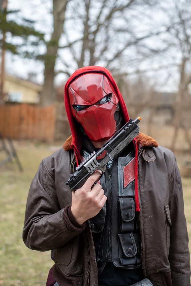 Ronin Vigilante Helmet Cosplay - Red