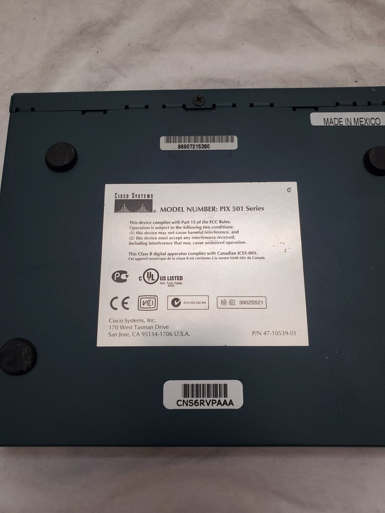 Cisco Systems 4 Port Pix 501 Series Networking Firewall