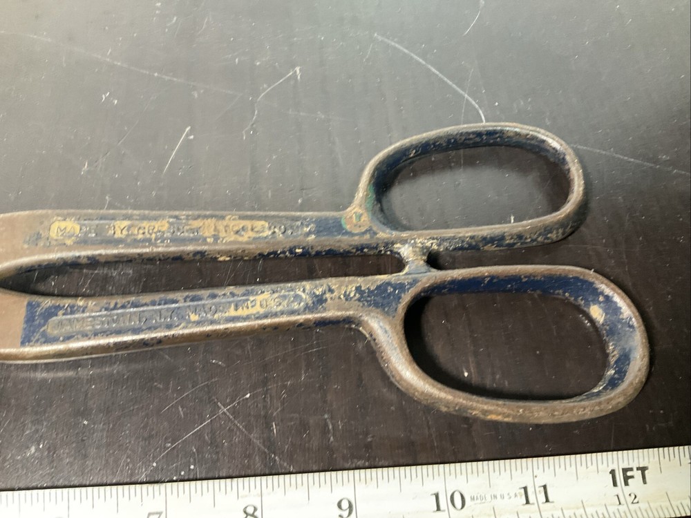 Vintage Crescent Tool Co. 13” & G L 7” Tin Snips