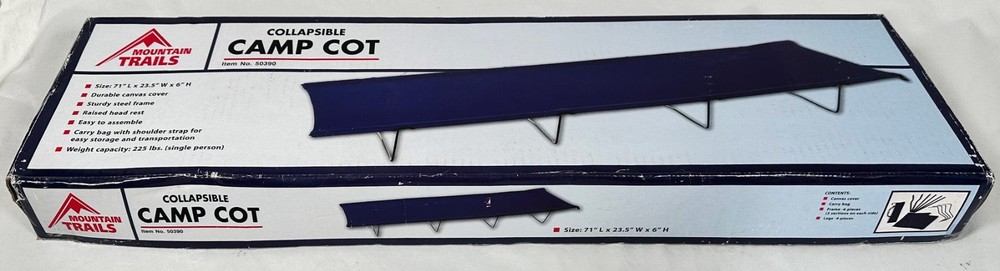 NEW - Mountain Trails Collapsible Base Camp Cot