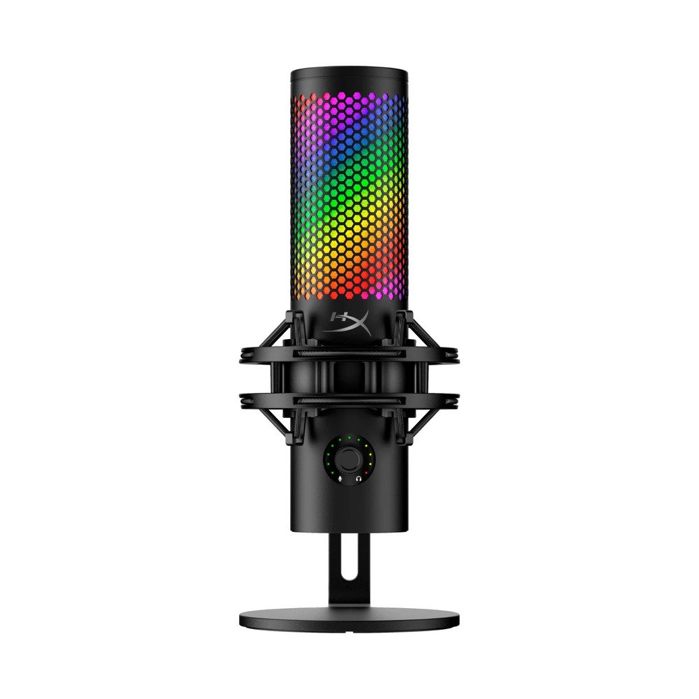 HyperX QuadCast S RGB USB Condenser Microphone – Cable & Stand