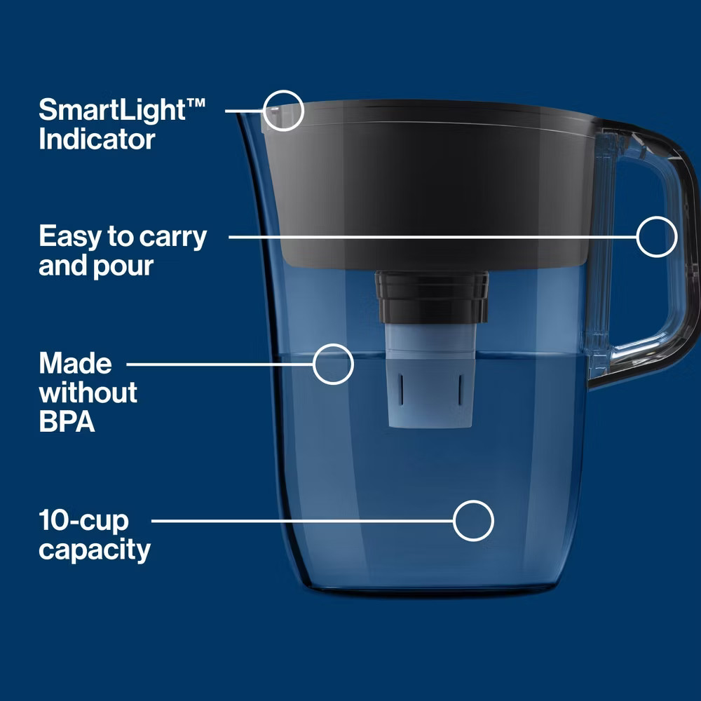 Brita Tahoe Pitcher with Elite Filter - Black