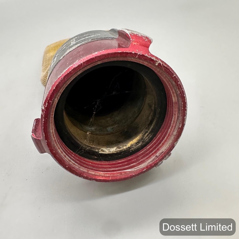 2-1/2" Fire Hose With 2-1/2" Threaded Coupling Yellow Canvas Industrial Fitting