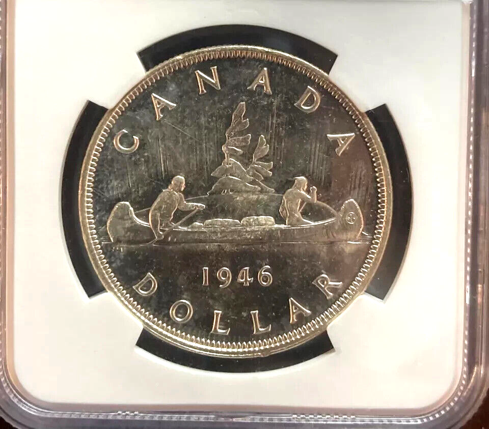 1946 Canada Silver Dollar - NGC MS62 - George VI