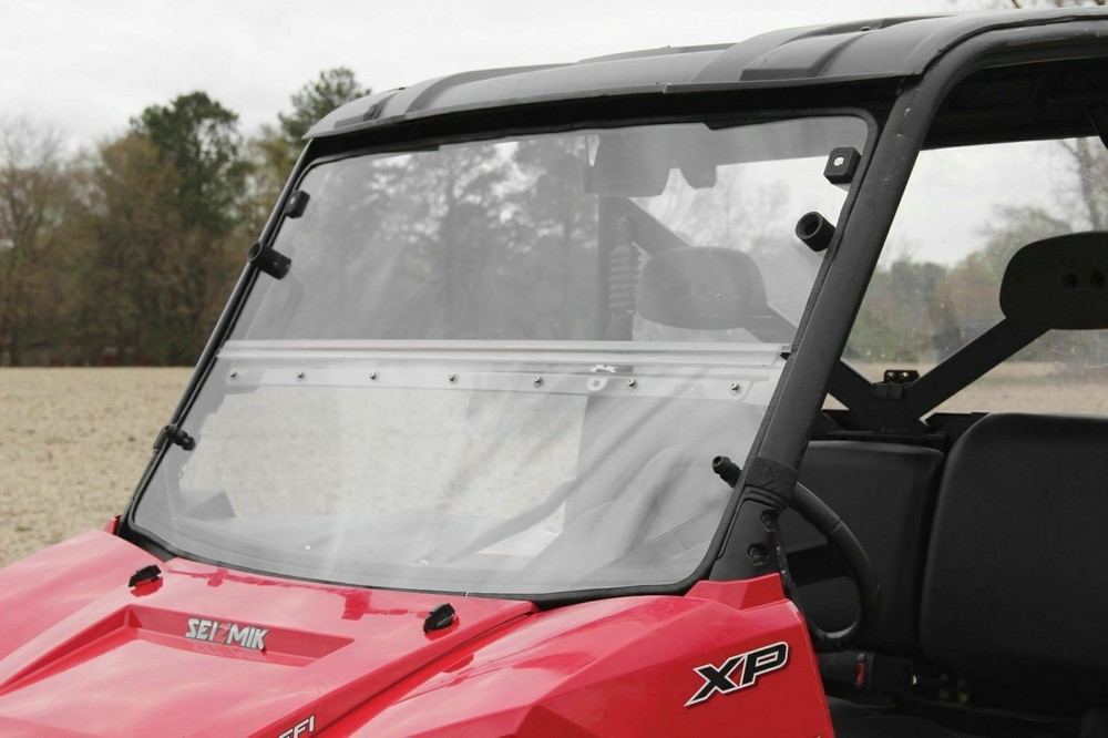 Polaris Ranger 1000 XP & Crew Folding Flip Down Full Front Windshield 2017-2023