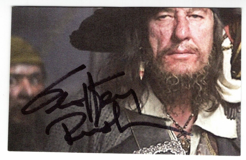 Geoffrey Rush Actor Hand Signed Autograph 2.25x3.75 Cut