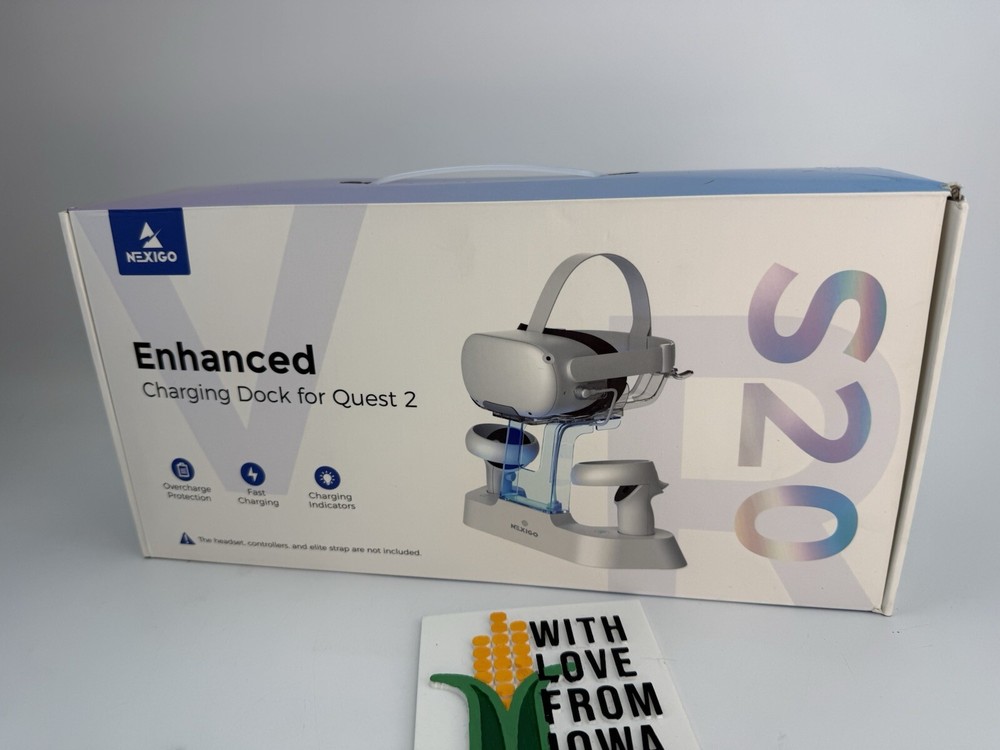NexiGo S20 Enhanced Charging Dock for Meta Oculus Quest 2 Headset Controller